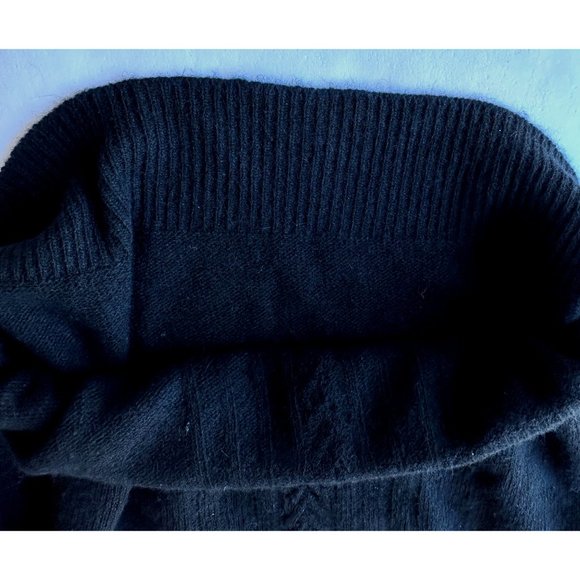 Vintage Grant Park Turtleneck Sweater LRG Black Lambswool Angora Knit Pu… - Picture 11 of 12